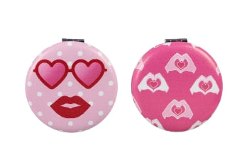 Heart design mirror compact