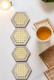 Natural Wood Coaster set