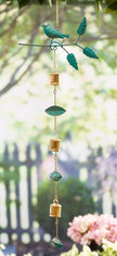 Metal Bird and Bell Wind Chime