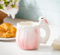 Bunny Blooms Coffee Cup Ceramic Sculpted Flower with Bunny Handle, 17.5oz
