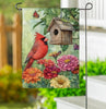Spring Cardinal Time Suede Garden Flag