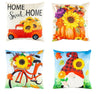 Interchangeable Pillow Cover Set of 4, Sunflowers