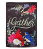 Gather Birdies Suede Garden Flag