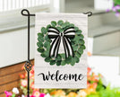 Eucalyptus Leaves Wreath Burlap Garden Flag