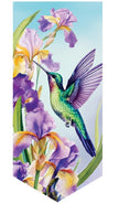Iris & Hummingbird Suede Everlasting Impression Flag