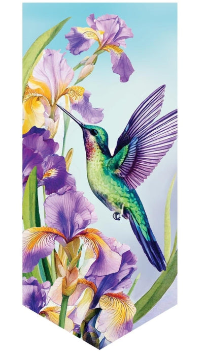 Iris & Hummingbird Suede Everlasting Impression Flag