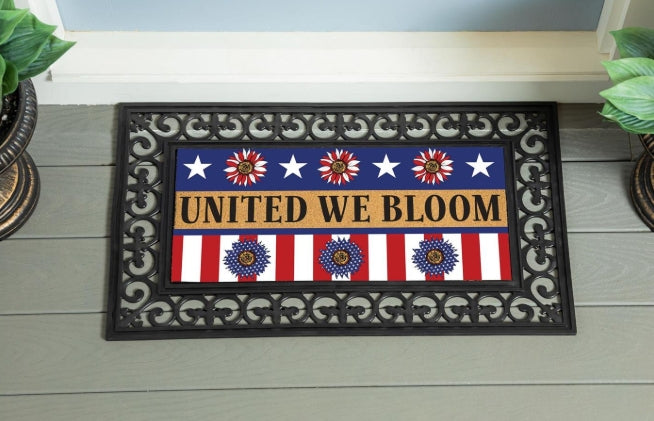 American Classic Patriotic Sunflower, Flocked Coir Sassafras Switch Mat