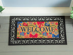 American Classic Red White & Bows Flocked Coir Sassafras Switch Mat, 