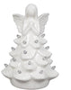 LED Table Decor Ceramic Angel Tree, 7.25