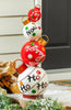 Festive Three Stacked Ornaments Garden Statue 29