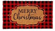 Buffalo Check Christmas Coir Mat