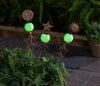 Glow in the dark metal plant stakes