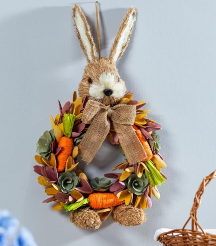 Bunny Blooms Faux Floral Hanging Decor Bunny