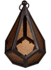 Diamond shaped glass bird feeder