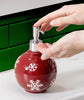 Soap Dispenser Ceramic Ornament with Snowflakes