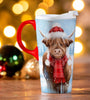 Christmas Highland Cow Travel Mug