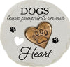 Memorial Garden Stone, Pawprints On Our Hearts