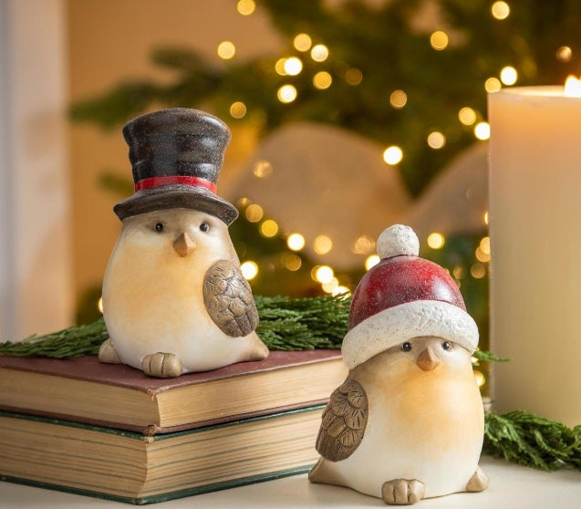 Joyful Traditions Table Decor Ceramic Christmas Bird, 5.75