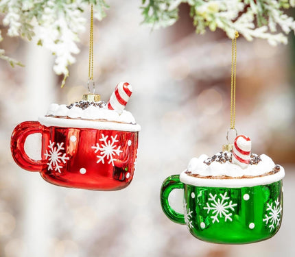 Baking Spirits Bright Ornament Hot Chocolate Glass