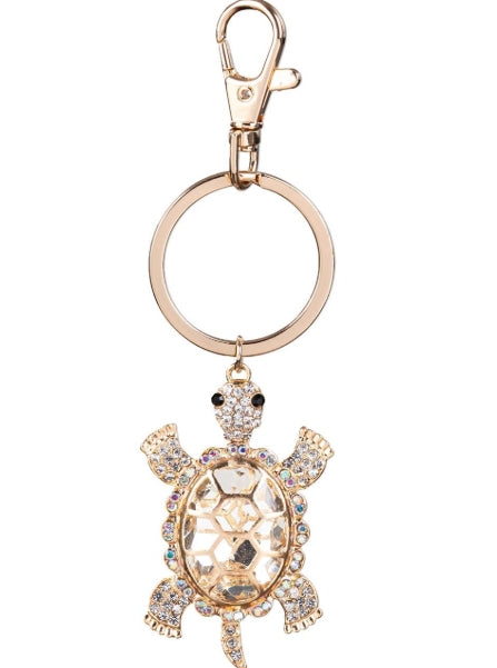 Bejeweled Turtle Keyring
