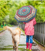 Geometric Tapestry Compact Umbrella