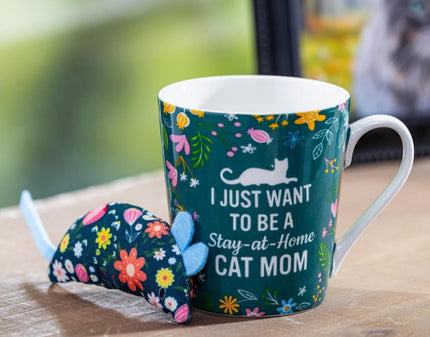Ceramic Flare Cup and Cat Toy, 12oz, Gift Box