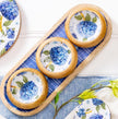 Wood Server with Bowls, Hydrangea