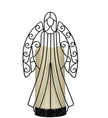 Angel LED Wax Candle with Metal Holder Set