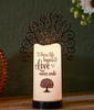 Tree LED Wax Candle with Metal Holder Set