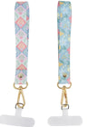 Geometric Tapestry Scalloped Harmony Keychain, Phone Wristlet