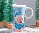 Christmas Pig Travel Mug, 17oz, Gift Box