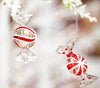 Sugar & Stripes Bright Ornament Peppermint Candy Glass