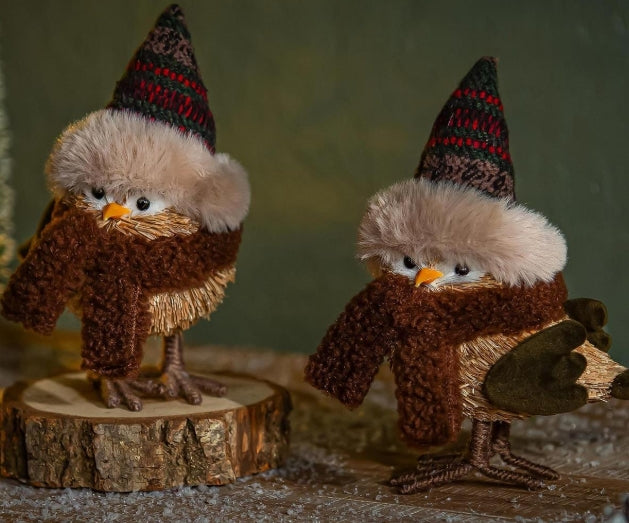 Natural Fiber Winter Bird, 6.5