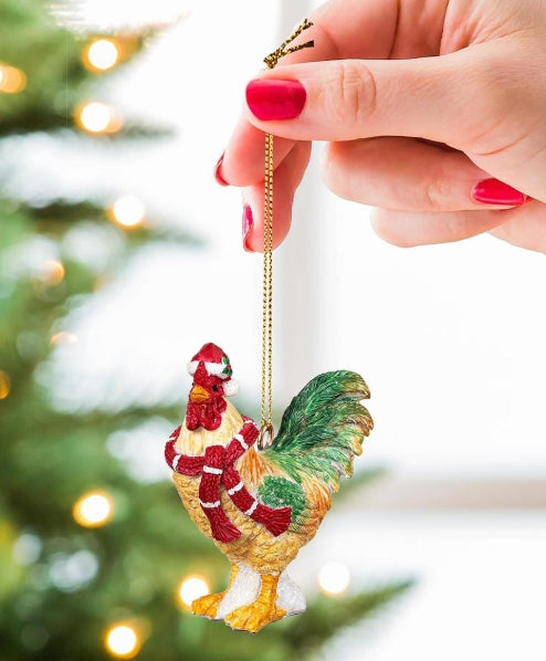 Christmas Rooster ornament  3.5