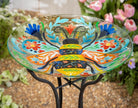 Folk Art Bumblebee birdbath