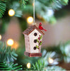 Glass Birdhouse Ornament