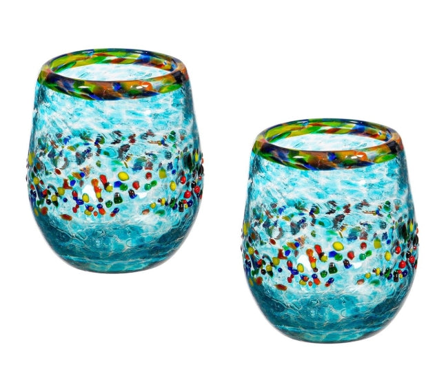 Hand Blown stemless glass