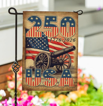 250 1776-2026 USA Garden Flag