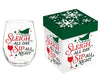 Christmas Stemless Wine Glass 