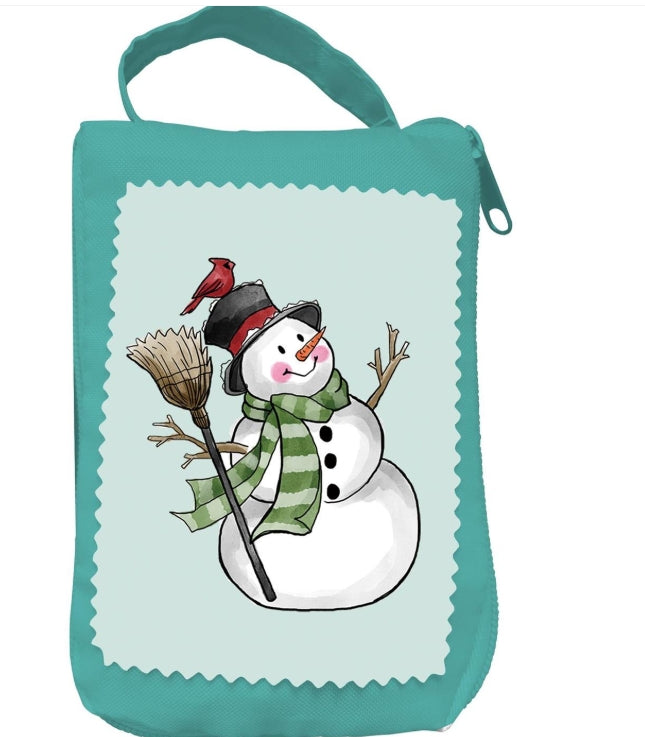 Christmas snowman travel mug with tote gift set 17OZ