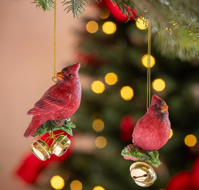 Cardinal with Bells ornament