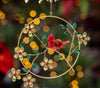 Gold and Gem Round Cardinal ornament