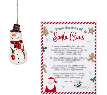North Pole Express Trinket Letter from Santa and Ornament Gift Set