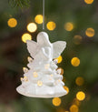 Ceramic LED Angel Tree Ornament, 4.25