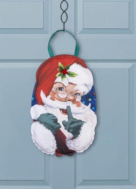 Traditional Santa Portrait Door Décor