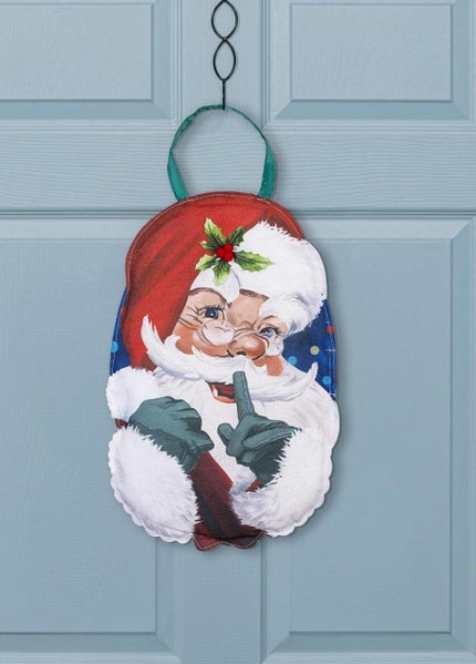 Traditional Santa Portrait Door Décor