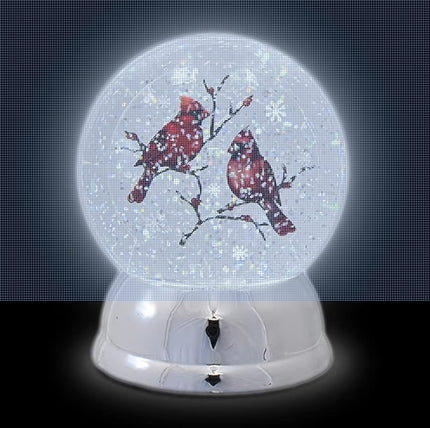 Cardinal Shimmer Snow Globe