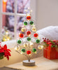 LED Tree with Pom Pom Ornaments Metal Table Décor