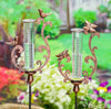Bronze Pollinator Rain Gauge Garden Stake
