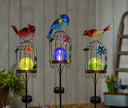 Solar Bird House Garden Stake 36 inch